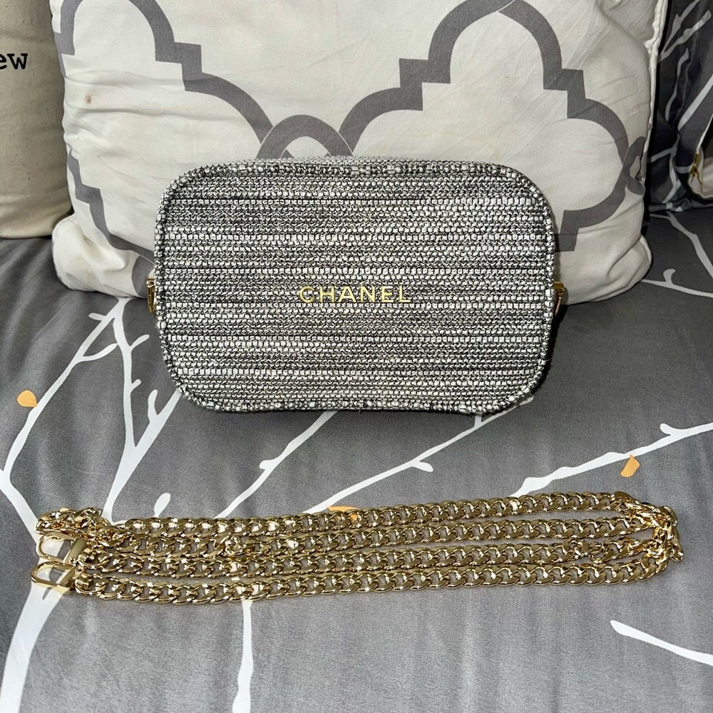 Chanel Holiday cosmetic Tweed Pouch